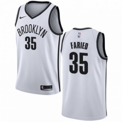 Mens Nike Brooklyn Nets 35 Kenneth Faried Swingman White NBA Jersey Association Edition 