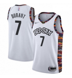 Nets 7 Kevin Durant White Basketball Swingman City Edition 2019 20 Jersey