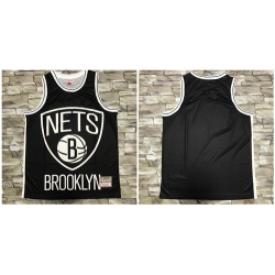 Nets Big Face Black Hardwood Classics Swingman Jersey