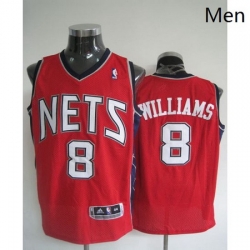 Revolution 30 Nets 8 Deron Williams Red Stitched NBA Jersey