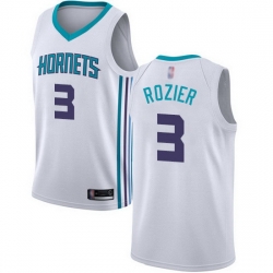 Hornets  3 Terry Rozier White Basketball Jordan Swingman Association Edition Jersey