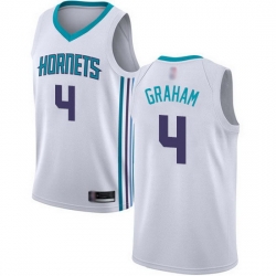 Hornets  4 Devonte Graham White Basketball Jordan Swingman Association Edition Jersey