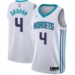 Men Nike Charlotte Hornets 4 Devonte 27 Graham White NBA Jordan Swingman Association Edition Jersey