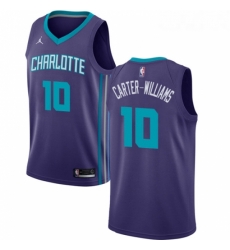 Womens Nike Jordan Charlotte Hornets 10 Michael Carter Williams Authentic Purple NBA Jersey Statement Edition 