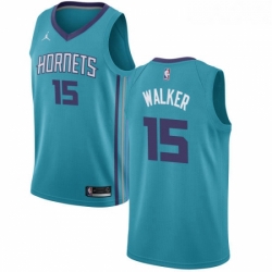 Womens Nike Jordan Charlotte Hornets 15 Kemba Walker Authentic Teal NBA Jersey Icon Edition