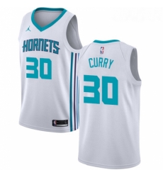 Womens Nike Jordan Charlotte Hornets 30 Dell Curry Authentic White NBA Jersey Association Edition