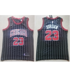 Bulls 23 Michael Jordan Black Nike Swingman Jersey