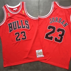 Bulls 23 Michael Jordan Red 1996 97 Hardwood Classics Mesh Jersey