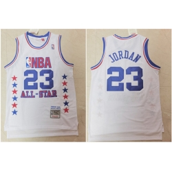 Bulls 23 Michael Jordan White 1989 All Star Hardwood Classics Jersey