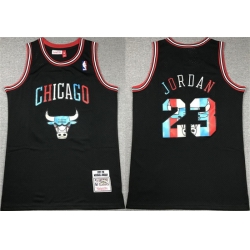 Men Chicago Bulls 23 Michael Jordan Black 1997 98 Stitched Basketball Jersey