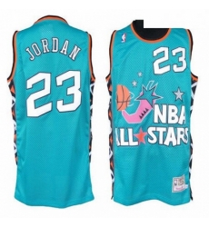 Mens Mitchell and Ness Chicago Bulls 23 Michael Jordan Swingman Baby Blue 1996 All Star Throwback NBA Jersey