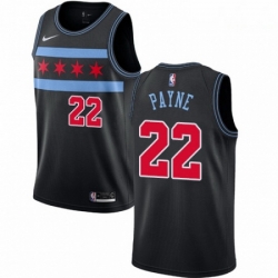 Mens Nike Chicago Bulls 22 Cameron Payne Swingman Black NBA Jersey City Edition