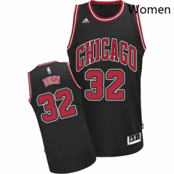 Womens Adidas Chicago Bulls 32 Kris Dunn Swingman Black Alternate NBA Jersey