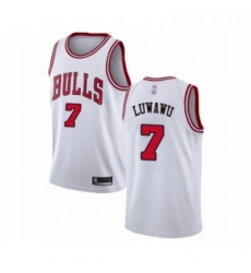 Womens Chicago Bulls 7 Timothe Luwawu Authentic White Basketball Jersey Association Edition 