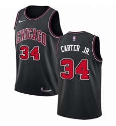 Womens Nike Chicago Bulls 34 Wendell Carter Jr Authentic Black NBA Jersey Statement Edition 