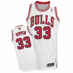 Youth Adidas Chicago Bulls 33 Scottie Pippen Authentic White Home NBA Jersey