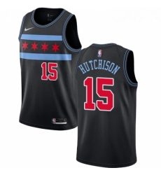 Youth Nike Chicago Bulls 15 Chandler Hutchison Swingman Black NBA Jersey City Edition 