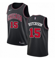 Youth Nike Chicago Bulls 15 Chandler Hutchison Swingman Black NBA Jersey Statement Edition 