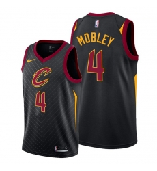 Men Cleveland Cavaliers 4 Evan Mobley Black Jersey