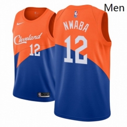 Men NBA 2018 19 Cleveland Cavaliers 12 David Nwaba City Edition Blue Jersey 