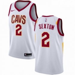 Mens Nike Cleveland Cavaliers 2 Collin Sexton Authentic White NBA Jersey Association Edition 