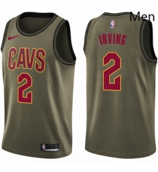 Mens Nike Cleveland Cavaliers 2 Kyrie Irving Swingman Green Salute to Service NBA Jersey