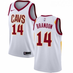 Womens Nike Cleveland Cavaliers 14 Terrell Brandon Authentic White Home NBA Jersey Association Edition 