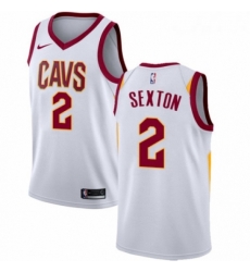 Womens Nike Cleveland Cavaliers 2 Collin Sexton Swingman White NBA Jersey Association Edition 