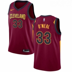 Womens Nike Cleveland Cavaliers 33 Shaquille ONeal Swingman Maroon Road NBA Jersey Icon Edition