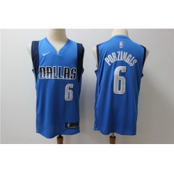 Mavericks 6 Kristaps Porzingis Blue Nike Swingman Jersey