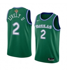 Men Dallas Mavericks 2 Dereck Lively II Green 2024 Finals Classic Edition Stitched Basketball Jersey