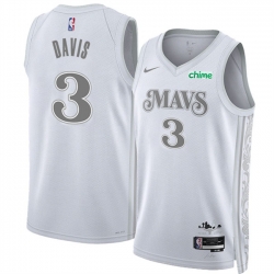 Men Dallas Mavericks 3 Anthony Davis White 2024 25 City Edition Stitched Basketball Jersey