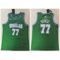 Men Dallas Mavericks 77 Luka Doncic Green Nike Swingman Jersey