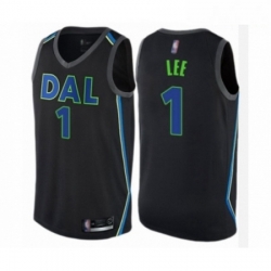 Mens Dallas Mavericks 1 Courtney Lee Authentic Black Basketball Jersey City Edition 