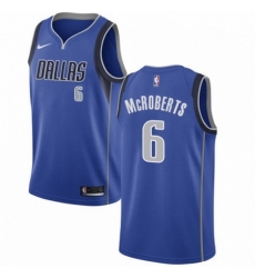 Mens Nike Dallas Mavericks 6 Josh McRoberts Swingman Royal Blue Road NBA Jersey Icon Edition 