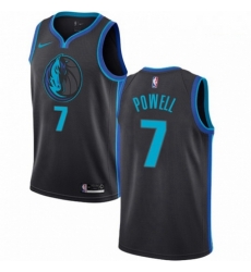 Mens Nike Dallas Mavericks 7 Dwight Powell Swingman Charcoal NBA Jersey City Edition 