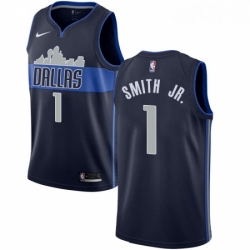 Womens Nike Dallas Mavericks 1 Dennis Smith Jr Authentic Navy Blue NBA Jersey Statement Edition