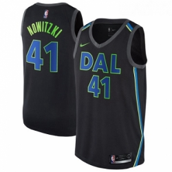 Womens Nike Dallas Mavericks 41 Dirk Nowitzki Swingman Black NBA Jersey City Edition