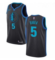 Womens Nike Dallas Mavericks 5 Jose Juan Barea Swingman Charcoal NBA Jersey City Edition