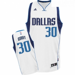 Youth Adidas Dallas Mavericks 30 Seth Curry Swingman White Home NBA Jersey 