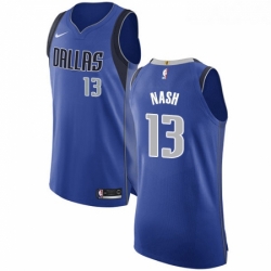 Youth Nike Dallas Mavericks 13 Steve Nash Authentic Royal Blue Road NBA Jersey Icon Edition