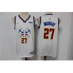 Men Denver Nuggets 27 Jamal Murray White Nike Swingman 2021