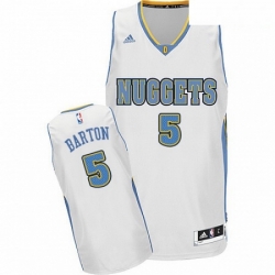 Mens Adidas Denver Nuggets 5 Will Barton Swingman White Home NBA Jersey