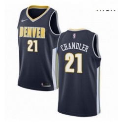 Mens Nike Denver Nuggets 21 Wilson Chandler Swingman Navy Blue Road NBA Jersey Icon Edition