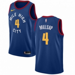 Mens Nike Denver Nuggets 4 Paul Millsap Swingman Light Blue Alternate NBA Jersey Statement Edition 