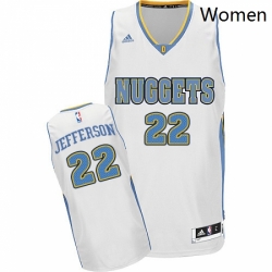 Womens Adidas Denver Nuggets 22 Richard Jefferson Swingman White Home NBA Jersey 