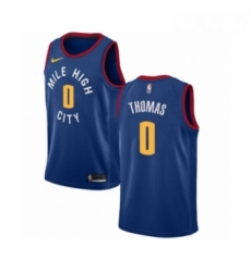 Womens Nike Denver Nuggets 0 Isaiah Thomas Swingman Blue NBA Jersey Statement Edition 