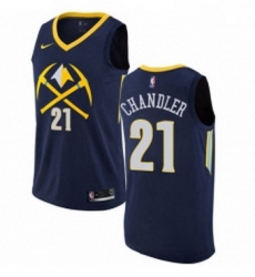 Womens Nike Denver Nuggets 21 Wilson Chandler Swingman Navy Blue NBA Jersey City Edition