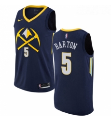 Womens Nike Denver Nuggets 5 Will Barton Swingman Navy Blue NBA Jersey City Edition