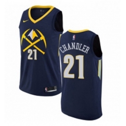 Youth Nike Denver Nuggets 21 Wilson Chandler Swingman Navy Blue NBA Jersey City Edition